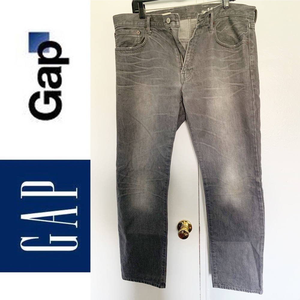 Gap 1969 Standard Straight Leg Gray Washed 36x32